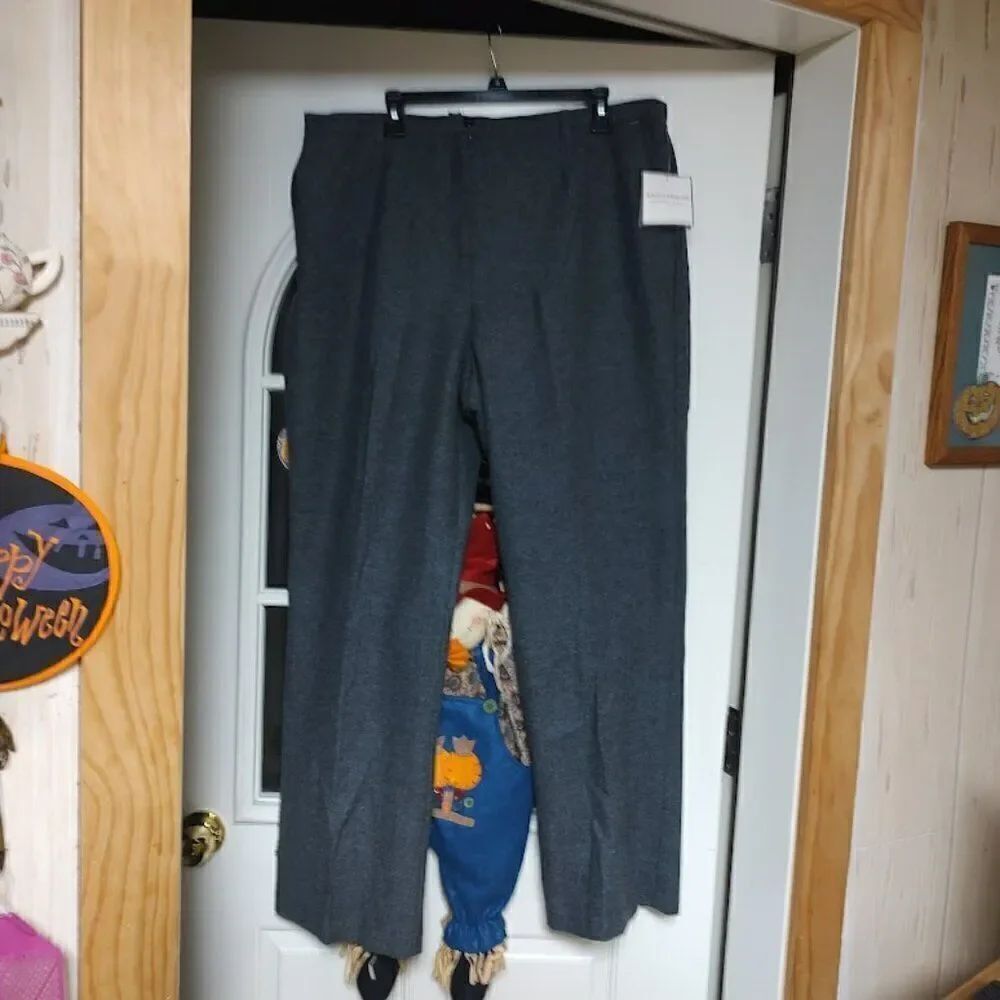 New Sag Harbor Charcoal Gray Scotland Yard Wool Pants Size Women's 18.